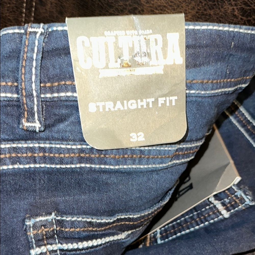 NEW Cultura Superior Denim Goods NYC Women's Straight Fit Jeans - Dark Blue - Picture 5 of 11